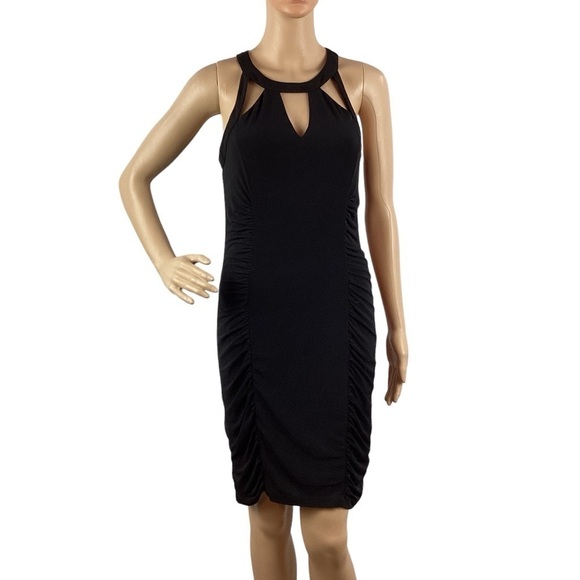 Calvin Klein Dresses & Skirts - Calvin Klein Open Back Ruched Mini Dress Size 8 Black
